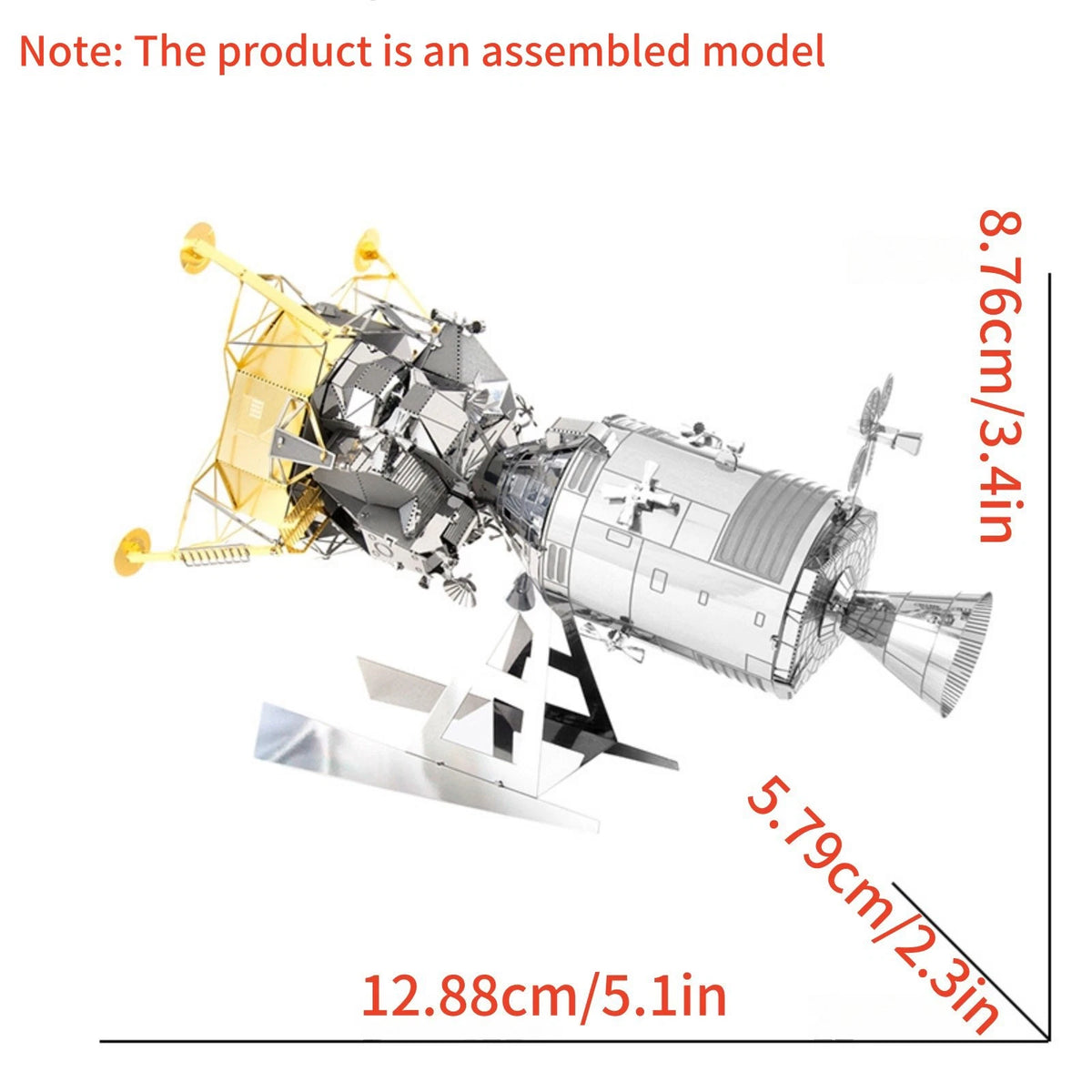 1/48 Scale USA Apollo CSM With Lunar Module Unassembled Model Kit Display