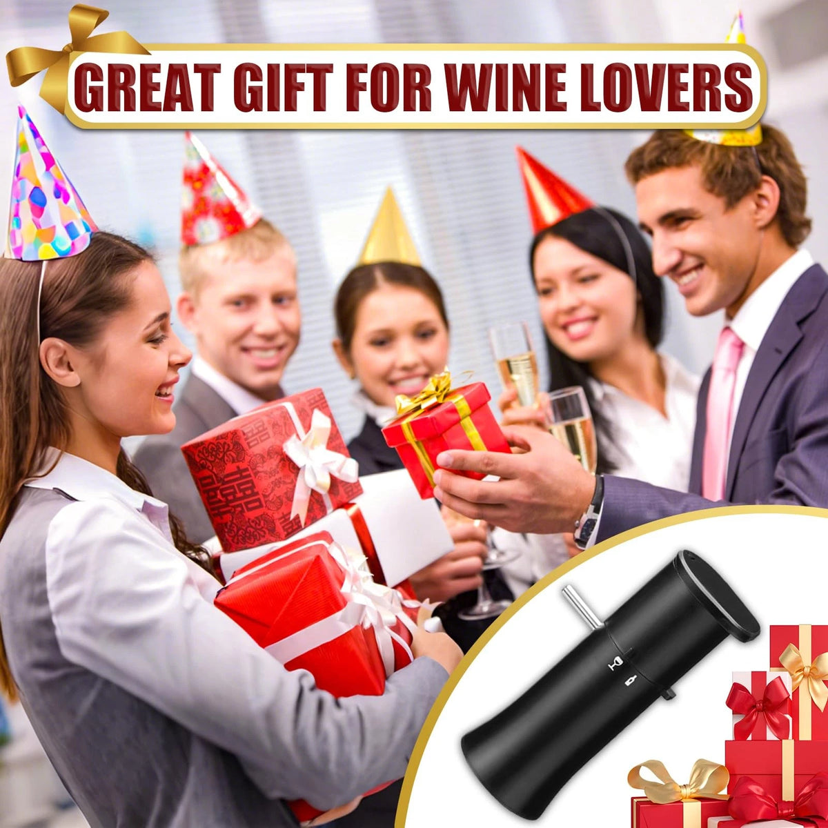 Vacuum Wine Dispenser, Multifunctional Aerator, Small, A1