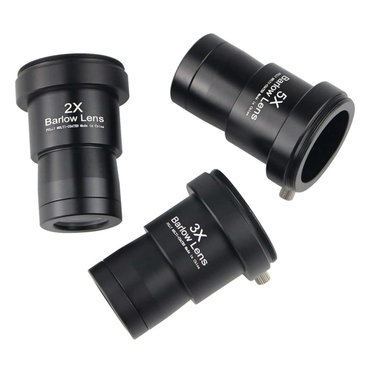 3Pcs/Set 1.25 inch Astronomical Telescope Barlow Lens 2X 3X 5X Eyepiece Lens;
