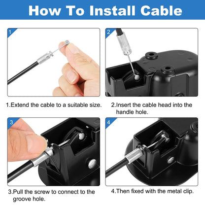 Nonley Heavy-Duty Metal Recliner Handle Exposed Cable Length 4.9 inch, 1 Pack