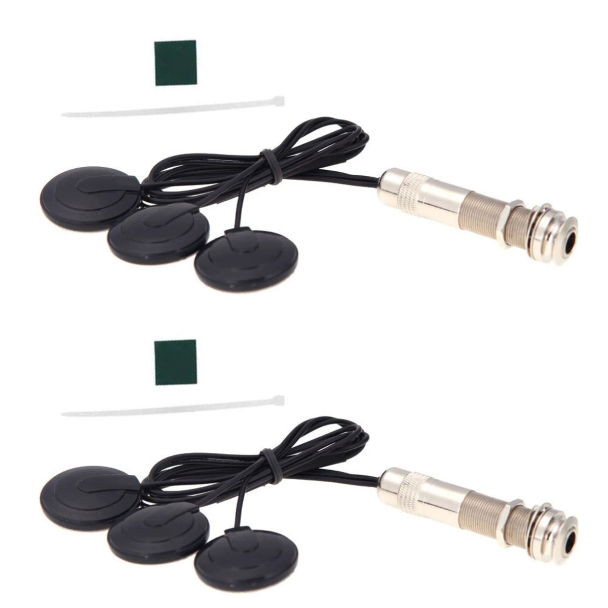 2Pcs Piezo Vibration Sensor Pickup 6.35mm Jack for Acoustic Guitar Cello Mandola