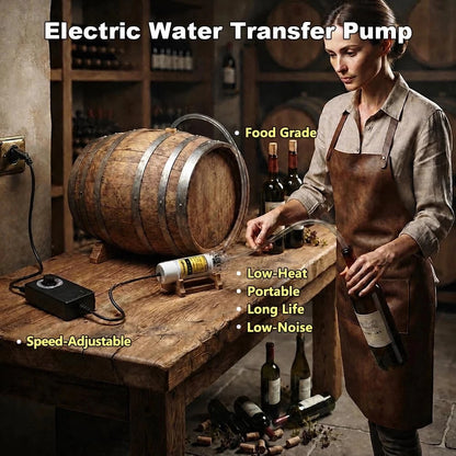 Food Grade Small Electric Water Transfer Small, White-with Speed Adjustable