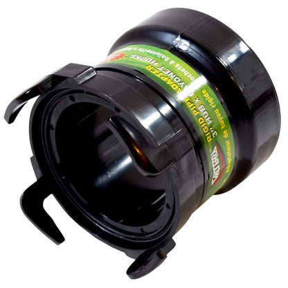 Valterra T1028 Rotating Rigid Pipe Adapter - 3" Hub x Bayonet Klein, Black