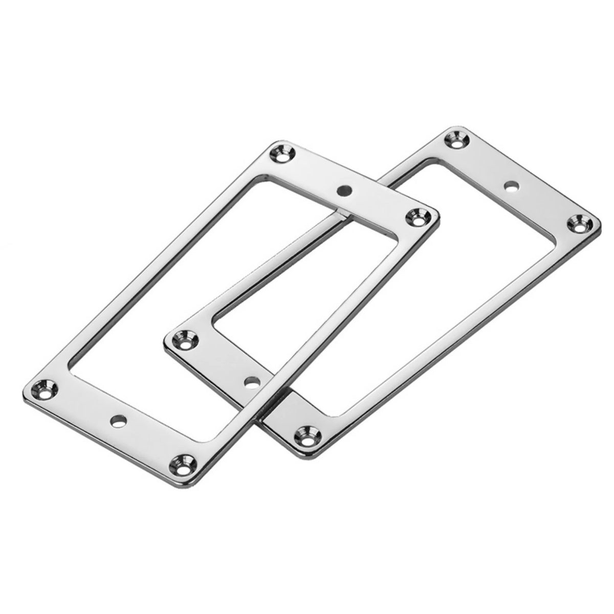 2 Pcs Silver Iron Humbucker Pickup Ring W/ Srcews For Les Paul LP Guitar Parts