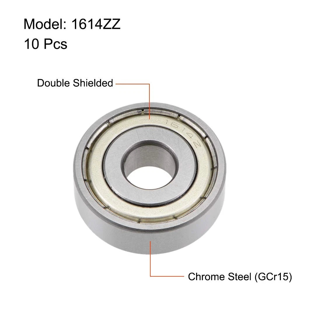 uxcell 1614ZZ Deep Groove Ball Bearing 3/8"x1-1/8"x3/8"