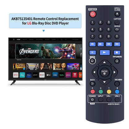AKB75135401 Remote Control For LG DVD Player UBK80 UP870 UP875 BPM35 BP175