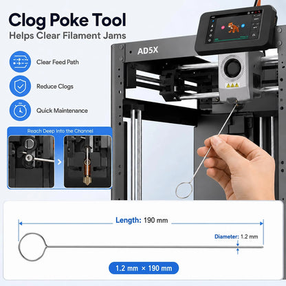 3D Printer Tool Kit for Flashforge AD5X, Nozzle Cleaning Accessories