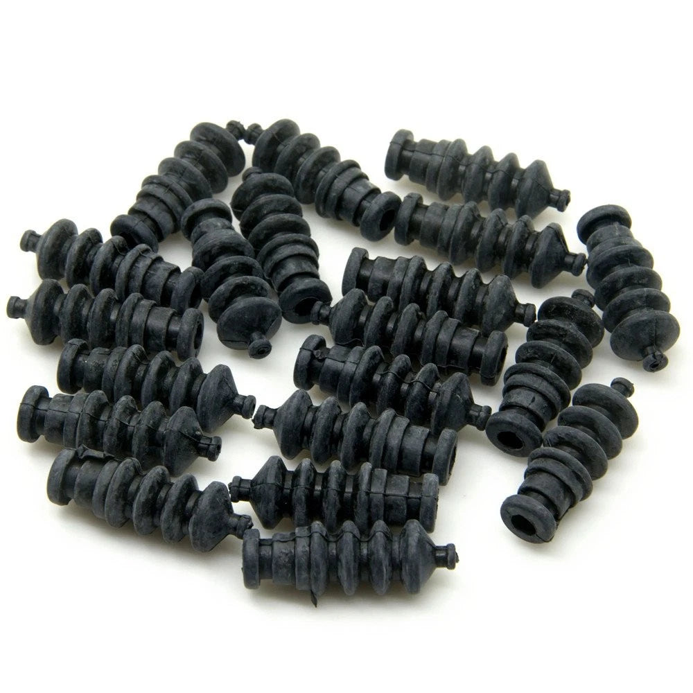 QUE-T 10Pcs Waterproof Push Rod Rubber Seal Bellow 37mm for RC Small, Black