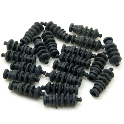 QUE-T 10Pcs Waterproof Push Rod Rubber Seal Bellow 37mm for RC Small, Black