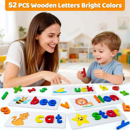 BEESTECH Alphabet ABC Learning Educational Toys for 3 4 5 3" x 5", Brown