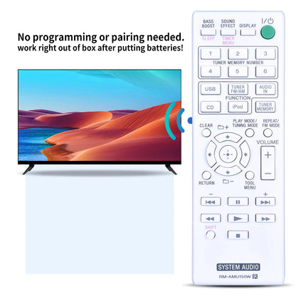 RM-AMU150W Remote Control For Sony Audio System CMT-V10IP CMT-V9 CMT-V9IF