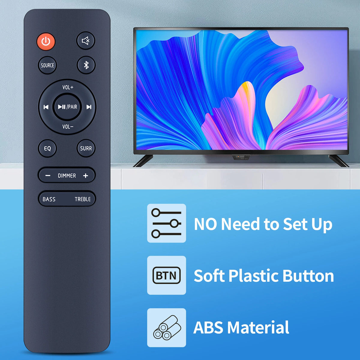 EN218A8H Replace Remote Control For Hisense HS218 2.1 Channel Soundbar AX3120G