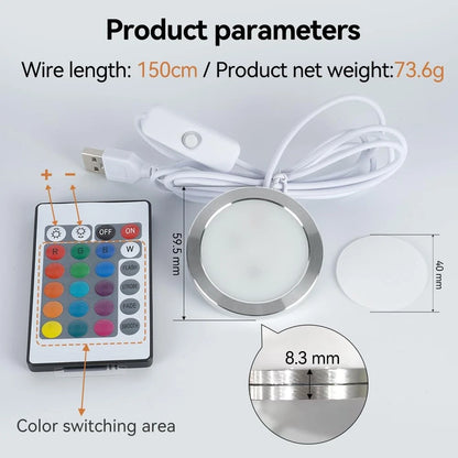 BambooSegD 1PCS Remote Control RGB Light LED Lamp Kit  1 PCS