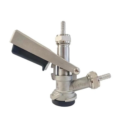 TWELVETAP All Stainless Steel 304 D Type Beer Coupler,Beer D-Type, Silver