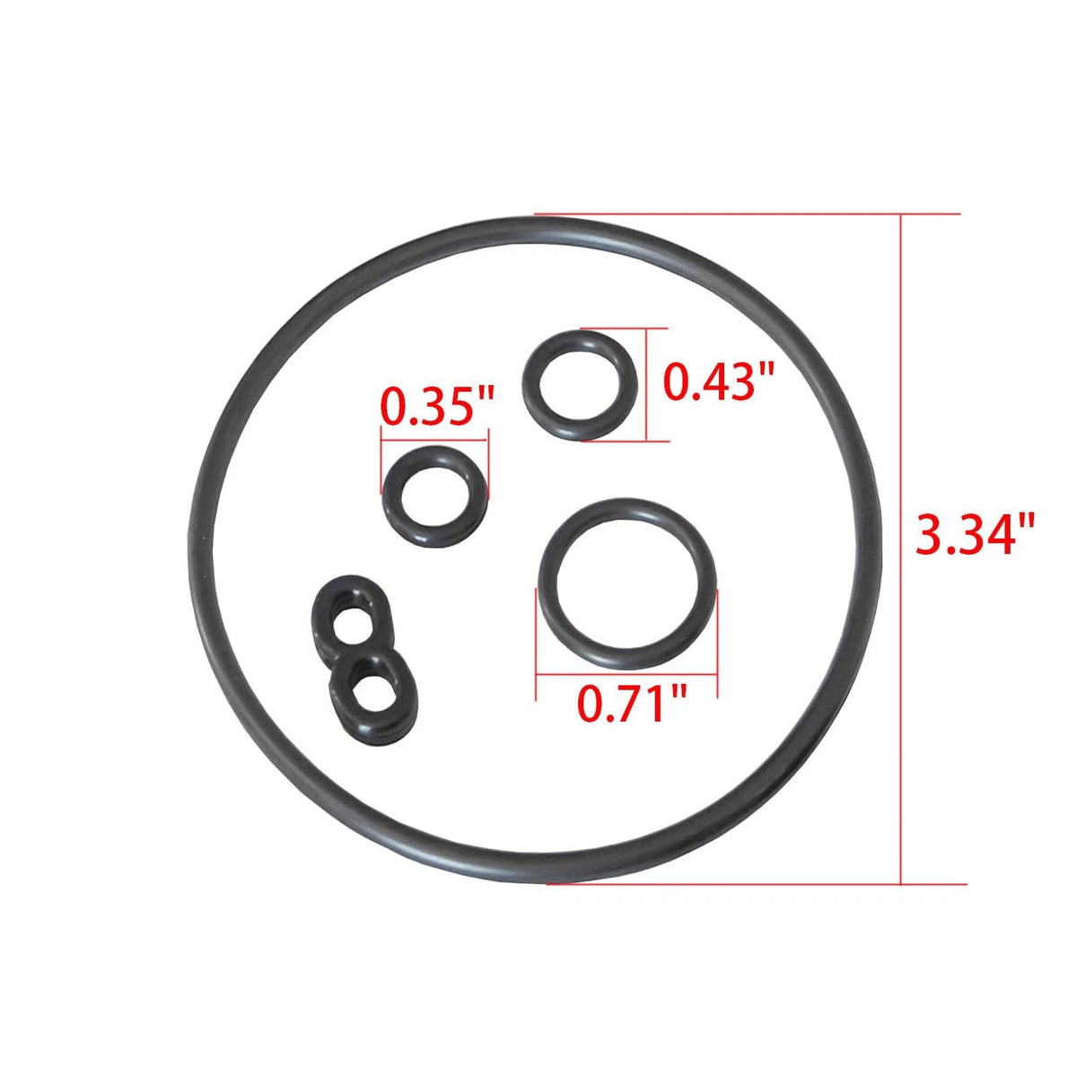 Fundyliue 7238468 Water Softener Seal Kit Replaces 7185495 (Only Black