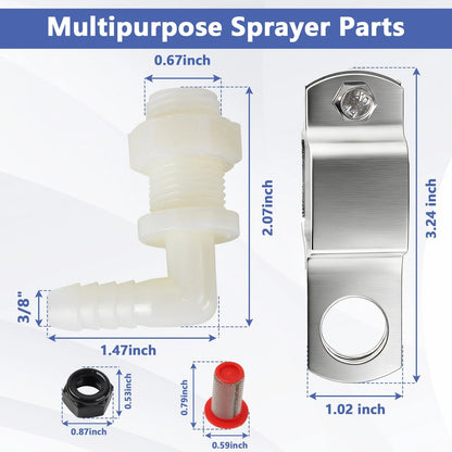 Spray Boom Repair Kit with 2 x 3/8" Polypropylene Elbow 3/8 Inch, White