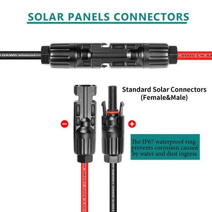 10AWG Tinned Copper Wire XT60i to Solar Panel Connector Extension Cable 10 FT