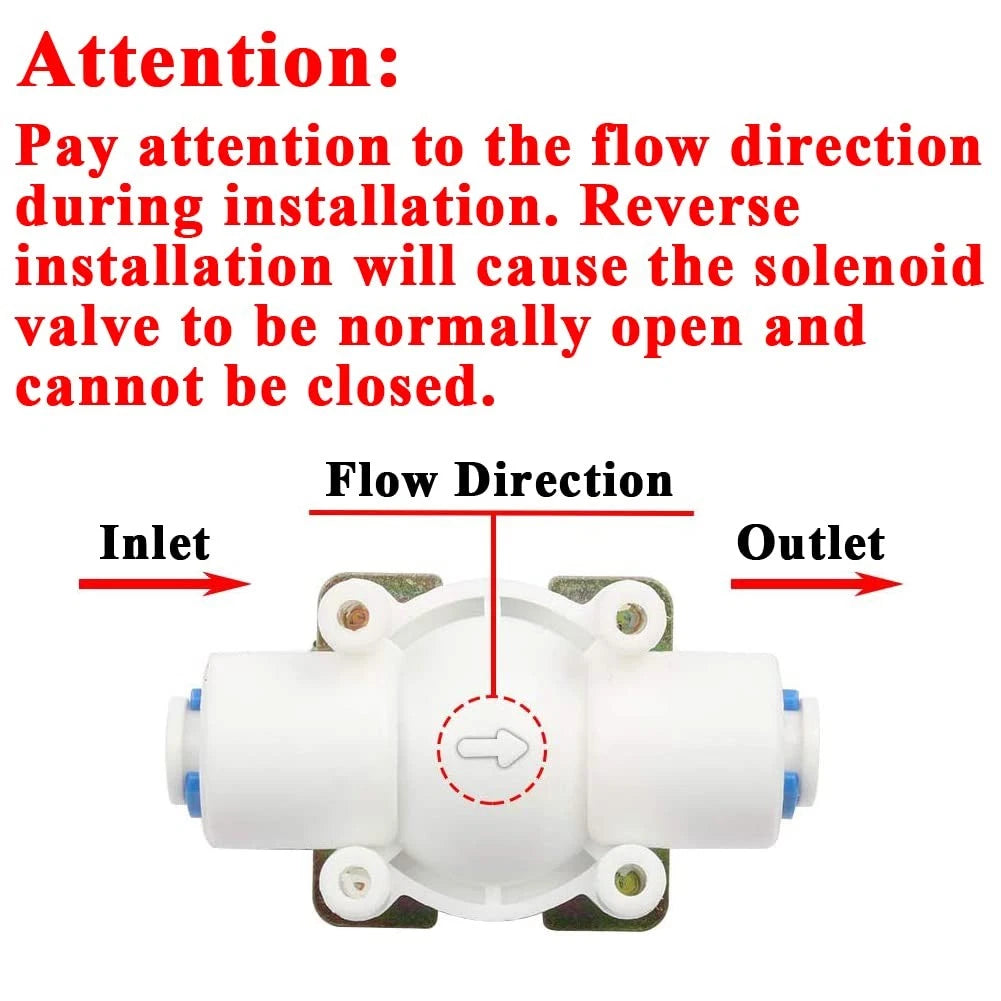 Beduan 110V 1/4" Inlet Water Solenoid Valve Normally Closed for RO