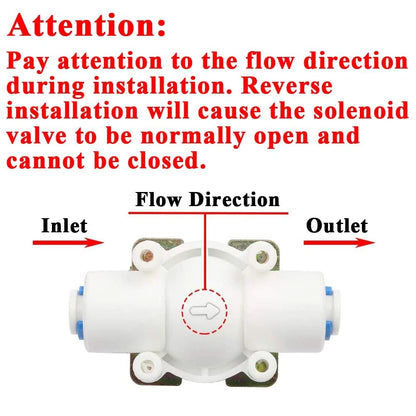 Beduan 110V 1/4" Inlet Water Solenoid Valve Normally Closed for RO