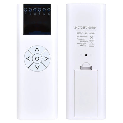 AC114-06B 6 Channel Remote Control For Motorized Wireless Blinds Controller