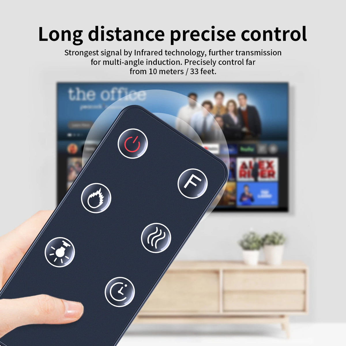 Replace Remote Control For Amerlife Fireplace TV Stand Entertainment Center