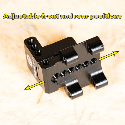 RampCrab Rear Axle Truss Upper Links Mount for SCX24 AX24 RC 2 Sets, Black