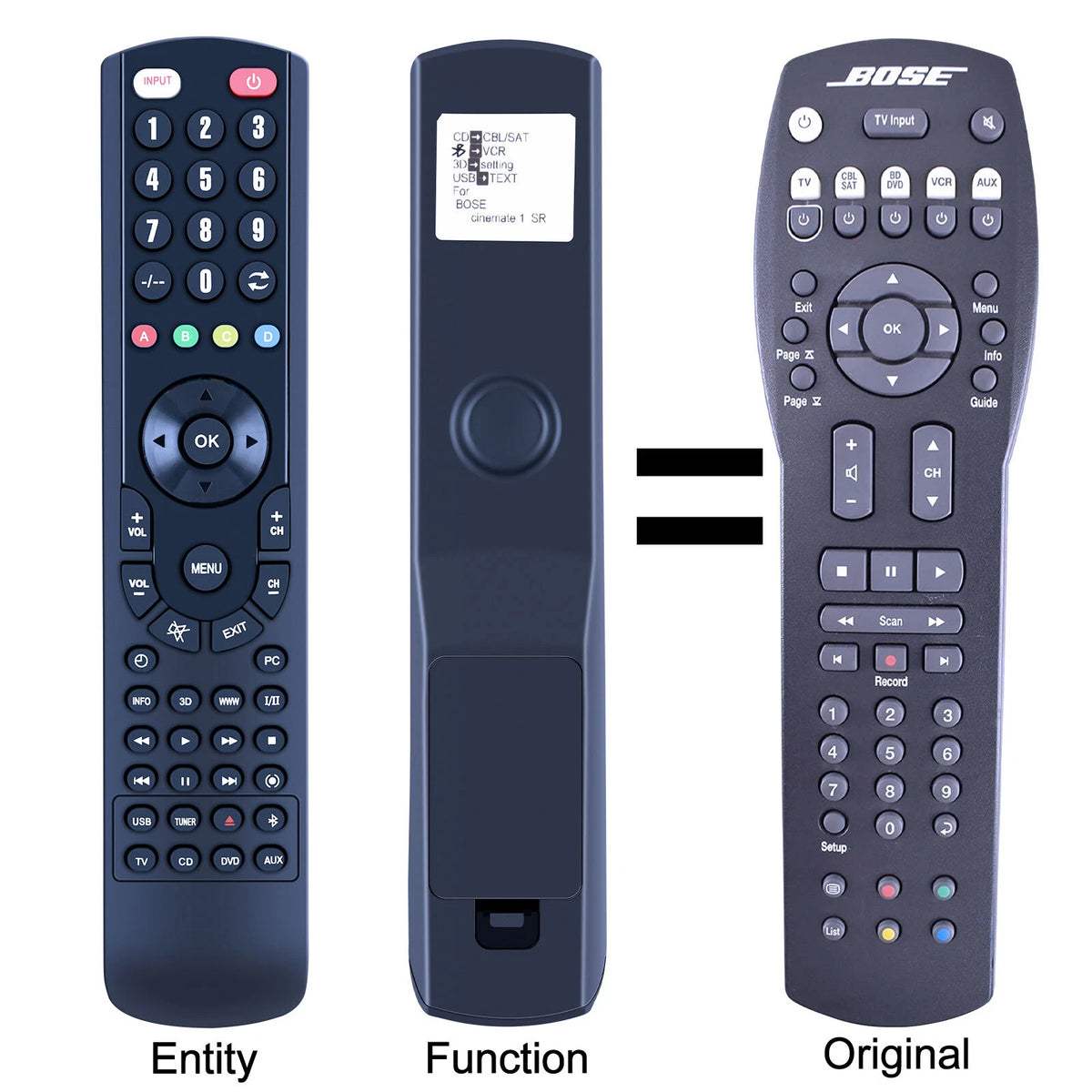 Replacement Remote Control For Bose CineMate 1 SR Home Theater Speaker System