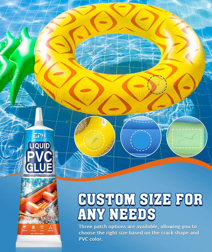 EPN Air Mattress Patch Kit, Waterproof Vinyl Pool Liner Repair Kit for Clear