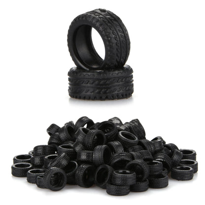 100Pcs 1:64 Rubber Tire Diorama Diorama Display Model Scene Accessories Toy