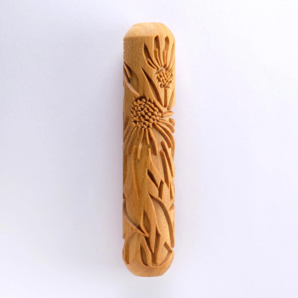 MKM Pottery Tools Wood Big Hand Rollers for Clay (BHR-147 BHR-147 Coneflowers
