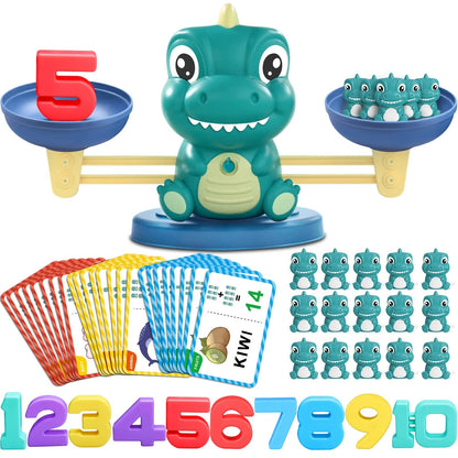 Kaodezhu Dinosaur Math Balance Toys - 10.62 x 8.66 x 5.11 inch, Basic Green