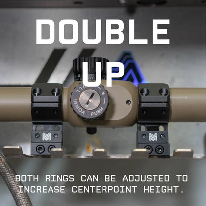 Monstrum Adjustable Height, MOA, Picatinny Scope Rings | 30 mm...