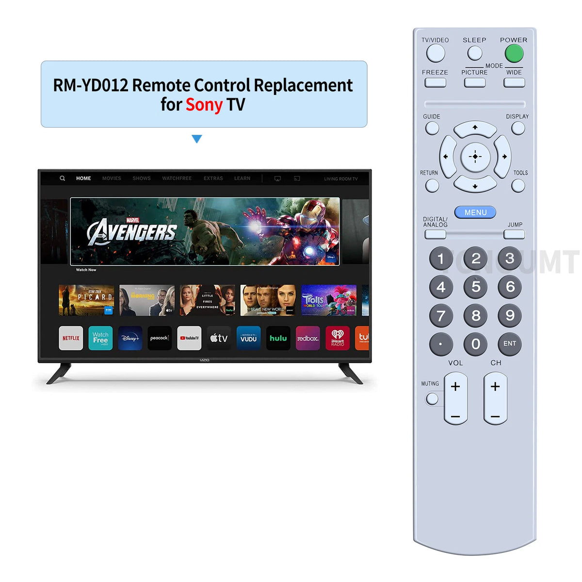 RM-YD012 Remote Control For Sony TV KDL-40V2500 KDL-46V2500 KDL-V32XBR2