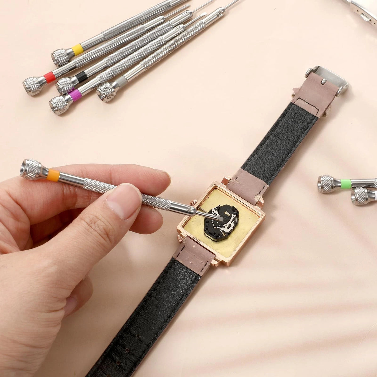 Watch Screwdriver Set, 0.6-2.0 mm Precision Jewelers Set Silver