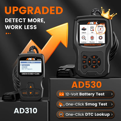 ANCEL AD530 OBD2 Scanner-Upgraded AD310, Car Code Reader for AD530, Black