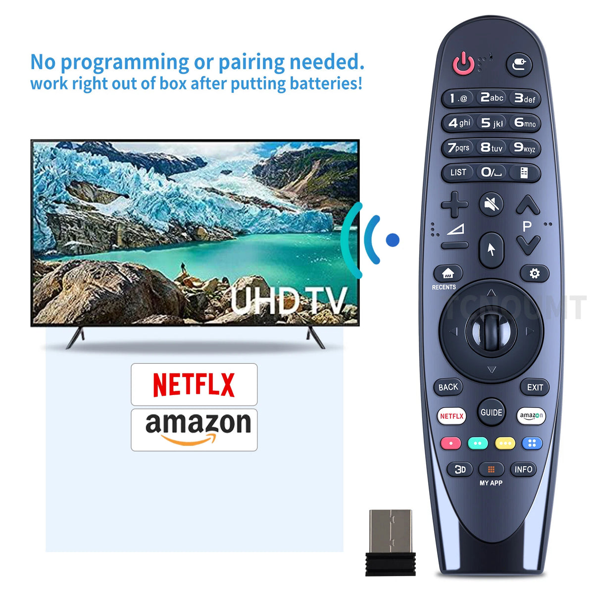 RM-G3900 Remote Control with USB Receiver For LG Smart TV 55UK6300PLB