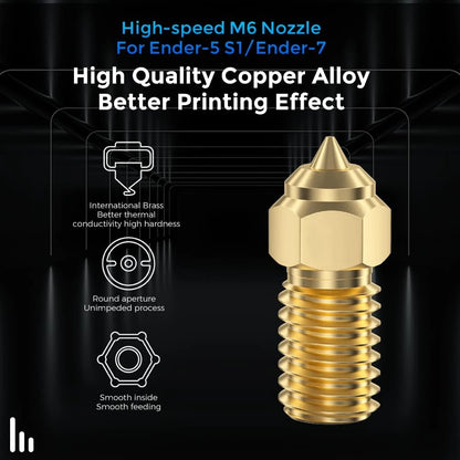 Official Creality Ender 3 V3 SE Nozzles 0.4mm 5PCS High-Speed Brass Nozzles...
