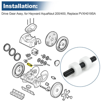Drive Gear Assembly PVXH019SA for Hayward AquaNaut 200/400 Pool Cleaner