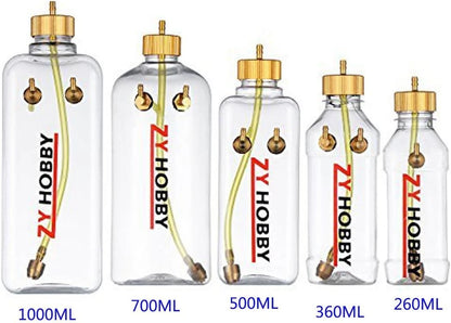 ZYHOBBY RC Fuel Tank 1000ML,RC Gas Bottle with Transparent Plastic for...