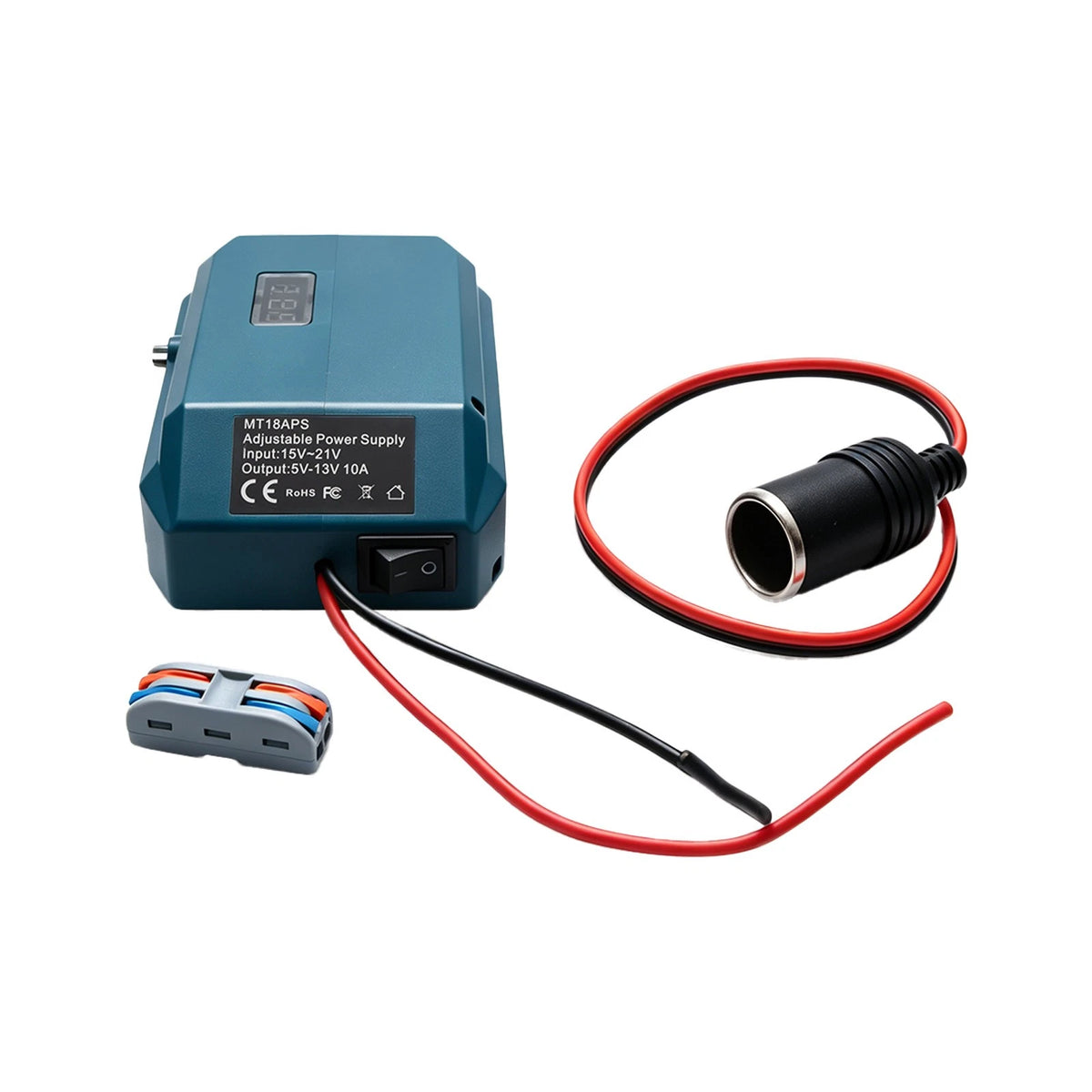 Step Down Converter Adapter with 10A LED Fireproof ABS Fits for Makita BL1850
