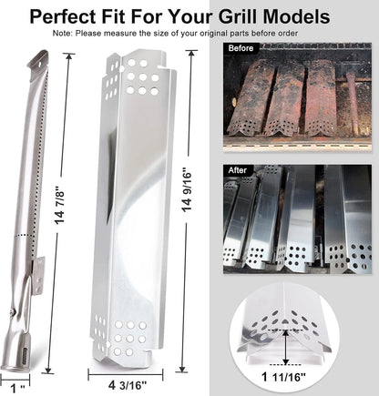 Criditpid Grill Replacement Parts for Drip Pan,Heat Tent,Burner & Ignitor