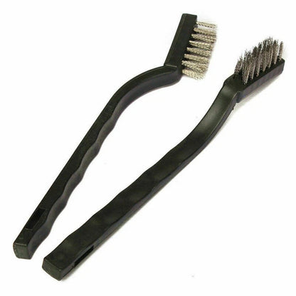 3* Steel Brush Set Small Cleaning Brushes Wire Rust Sparks Wheels Scrub 180mm E