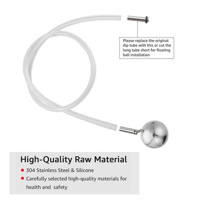 Ferroday 304SS Floating Dip Tube for Corny Keg, Ball Lock Beer 31", Silver