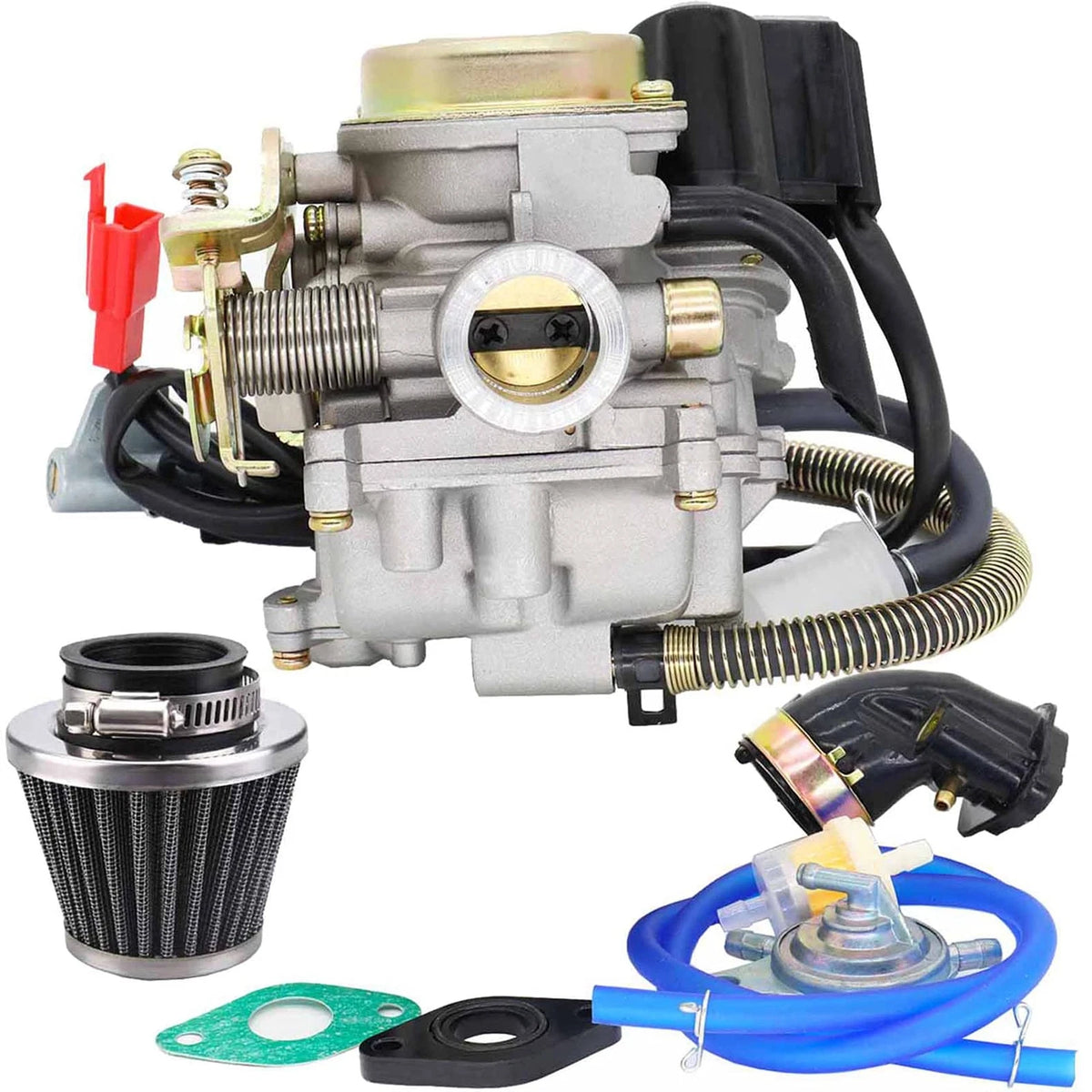 GY6 50CC 49CC Carburetor with Air Filter Intake Manifold Replacement for...