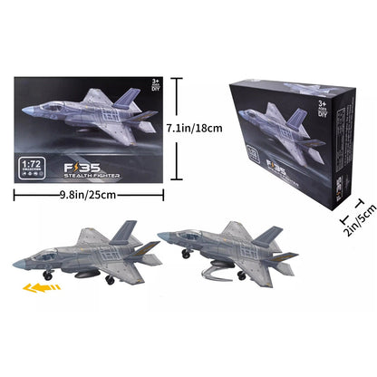 1/72 F-35 Stealth Fighter Assembly Model Kit 22cm Collectible Military Jet Decor