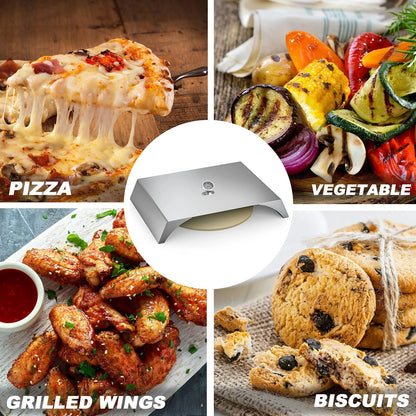 Skyflame Universal Stainless Steel Pizza Oven Kit, 22x15 inches, Silver