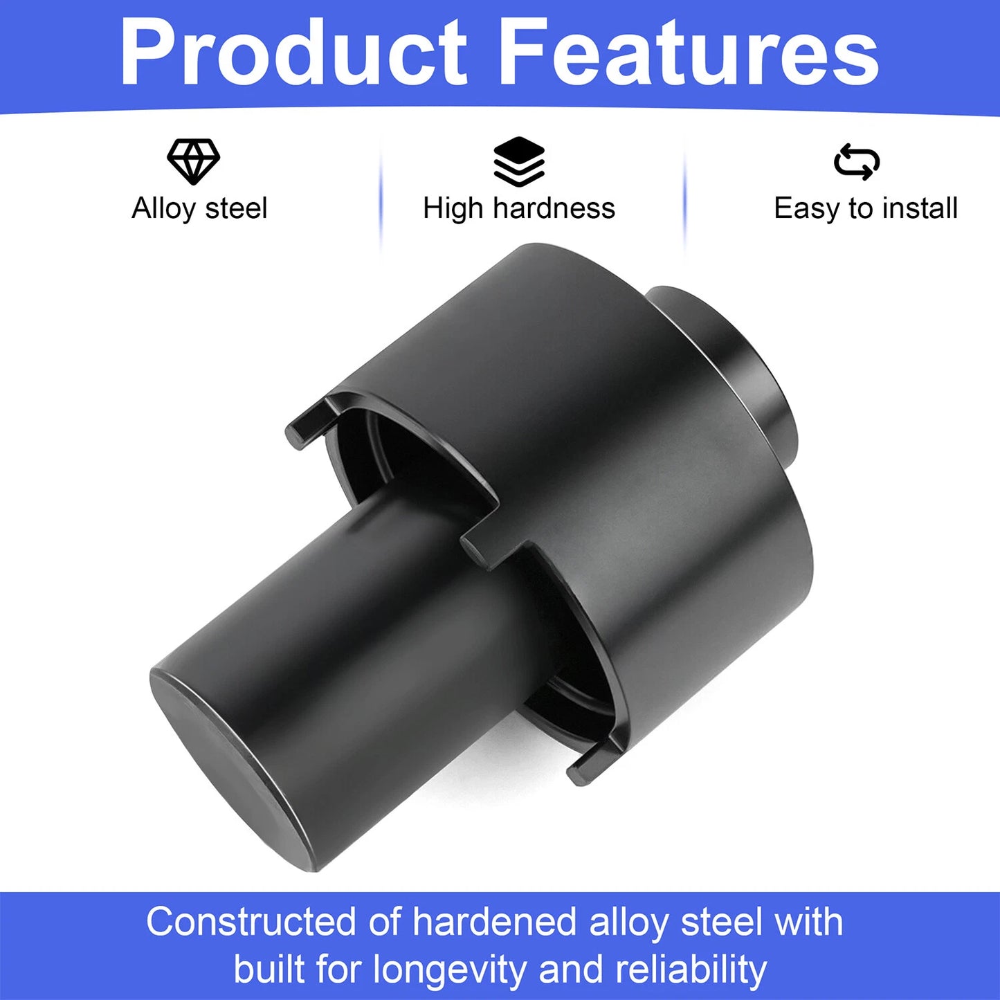 Rear Axle Hub Spindle Retainer Nut Socket Wrench Removal Tool 205-1007 For Ford