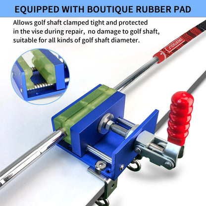 Crestgolf Golf Repair Kit Drill-Free & Drill Installation for Regripping blue