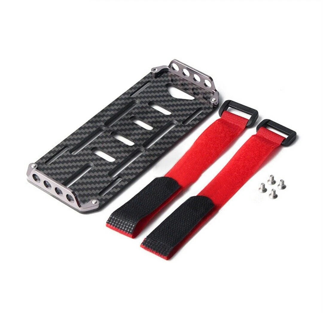 Carbon Fiber 2S 3S Battery Mount Plate Bass Stand For Axial SCX10 1/10 RC Car