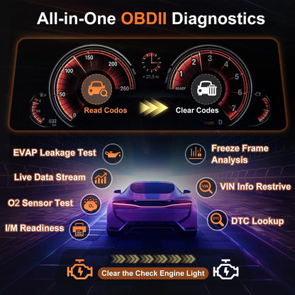 Y2 2.8'' Color Graphing Screen OBD2 Scanner Diagnostic Tool,Enhanced PRO Y001